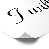 Ik kies altijd voor je trouwbord poster (Hoek)