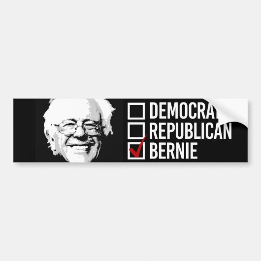 Ik kies Bernie - Bernie Sanders - .png Bumpersticker (Voorkant)