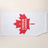 Ik kies Canada Beach Handdoek (Voorkant)