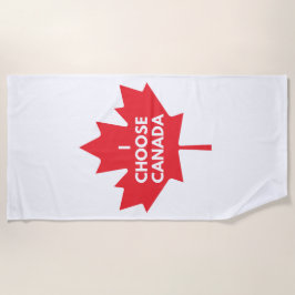 Ik kies Canada Beach Handdoek