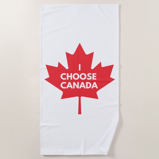 Ik kies Canada Beach Handdoek (Voorkant)