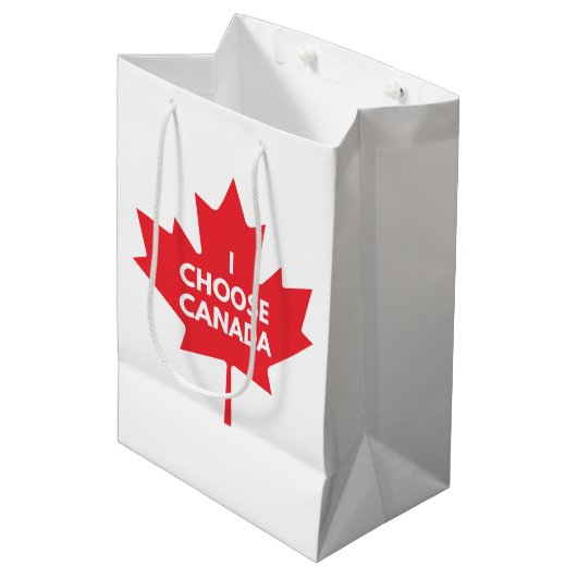 Ik kies Canada Gift Bag Medium Cadeauzakje (Voorkant Gekanteld)