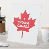 Ik kies Canada Gift Bag Reclamebord Met Voetstuk (Insitu)