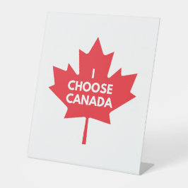 Ik kies Canada Gift Bag Reclamebord Met Voetstuk
