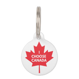 Ik kies Canada Pet Tag Huisdierpenning