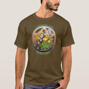 Ik kies Cthulhu: Oranje T-shirt