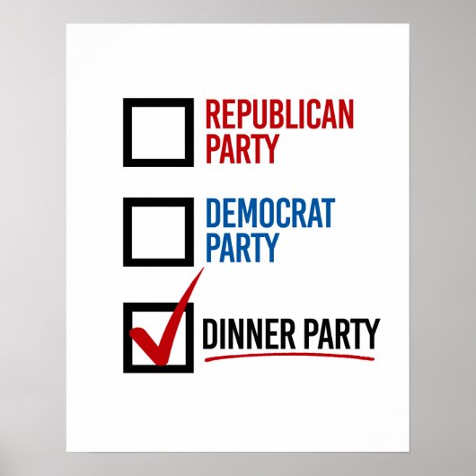 Ik kies de Dinner Party - - Poster (Voorkant)