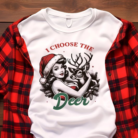 Ik kies de grappige herten Kerstmis Tri-Blend Shirt