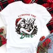 Ik kies de grappige herten Kerstmis Tri-Blend Shirt
