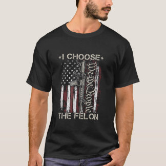 Ik kies de misdadiger grappige Trump 2024 stemgere T-shirt