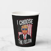 Ik Kies De Misdadiger Grappige Trump Amerikaanse V Papieren Bekers (Voorkant)
