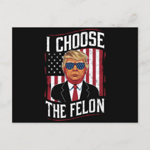 Ik Kies de Misdadiger Grappige Trump VS Verkiezing Briefkaart
