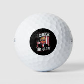 Ik Kies de Misdadiger Grappige Trump VS Verkiezing Golfballen (Voorkant)