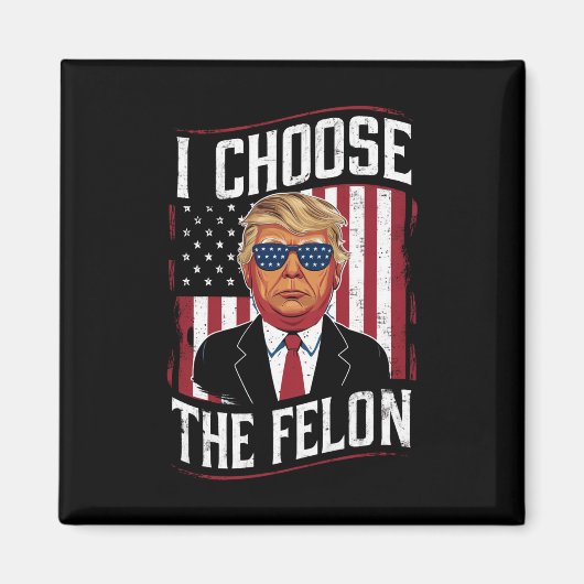 Ik Kies de Misdadiger Grappige Trump VS Verkiezing Magneet (Voorkant)