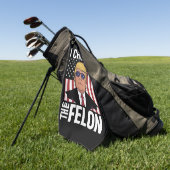 Ik kies de misdadiger Trump 2024 Republikeinse Pat Golfhanddoek (Groen)