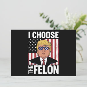 Ik Kies de Misdadiger Trump 2024 Republikeinse Pat Kaart