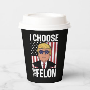 Ik Kies de Misdadiger Trump 2024 Republikeinse Pat Papieren Bekers
