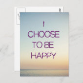 Ik kies ervoor om blij te zijn met Briefkaart (Voorkant / Achterkant)