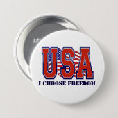 Ik kies Freedom Patriotic Ronde Button 7,6 Cm (Voorkant /achterkant)