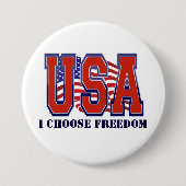 Ik kies Freedom Patriotic Ronde Button 7,6 Cm (Voorkant)