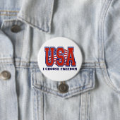 Ik kies Freedom Patriotic Ronde Button 7,6 Cm (In situ)