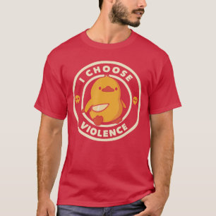 Ik Kies Geweld Grappige Eend Uitspraken Eend Diere T-shirt