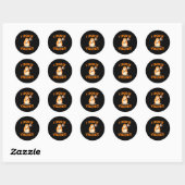Ik Kies Geweld Grappige Hamster Grafisch Ronde Sticker (Vel)