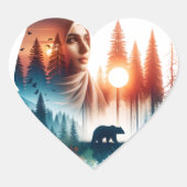 Ik kies het Beer Hart Sticker (Voorkant)