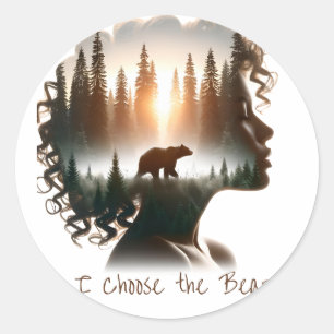 Ik kies het Beer Ronde Sticker