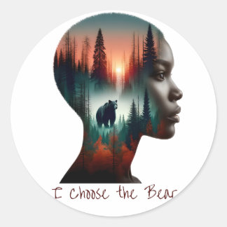 Ik kies het Beer Ronde Sticker