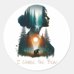 Ik kies het Beer Ronde Sticker