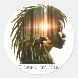 Ik kies het Beer Ronde Sticker