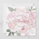 Ik kies je Moederdag Pioen Bloemen Kaart (Voorkant)