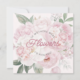 Ik kies je Moederdag Pioen Bloemen Kaart