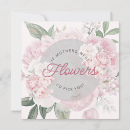 Ik kies je Moederdag Pioen Rozen Bloemen Kaart