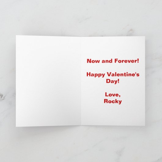 Ik kies je Valentijnsdag Kaart (Binnen)