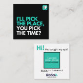 Ik kies, jij kiest? vierkante visitekaartje (Voorkant / Achterkant)