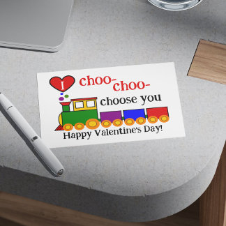 Ik kies jou met een Choo Choo voor Valentijnsdag K Notitiekaartje