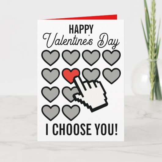 Ik Kies Jou - Valentijnsdag Feestdagen Kaart (Voorkant)