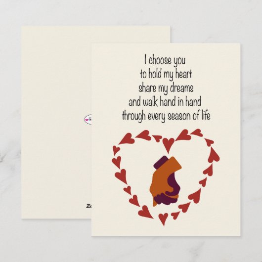Ik Kies Jou Valentijnsdag Kaart (Voorkant / Achterkant)