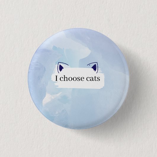 Ik kies katten ronde button 3,2 cm (Voorkant)