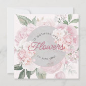 Ik kies Moederdag Pioen Bloemen Kaart (Voorkant)