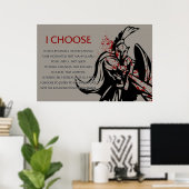Ik kies Motivatie Spartan Poster (Thuiskantoor)