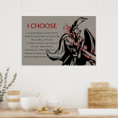 Ik kies Motivatie Spartan Poster (Keuken)