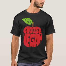 Ik kies Vegan - Apple Typografie T-shirt