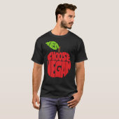 Ik kies Vegan - Apple Typografie T-shirt (Voorkant volledig)