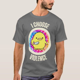 Ik kies Violent Cute Cat met mes T-shirt