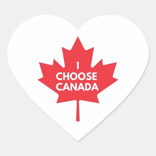 Ik kies voor Canada Heart Sticker (Voorkant)