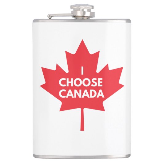 Ik kies voor Canada Hip Flask Heupfles (Voorkant)