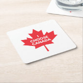 Ik kies voor Canada Paper Onderzetter (Schuin)